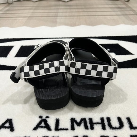 Suicoke Men Black White Checkered Straps Vibram Sole Sandals main image 2